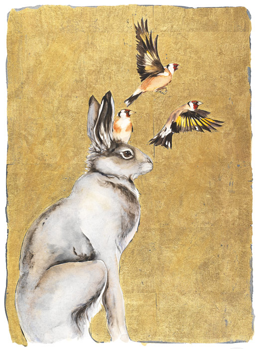 The Lost Words - Jackie Morris - Robert Macfarlane - Hare & Goldfinches - Signed Limited Edition Print