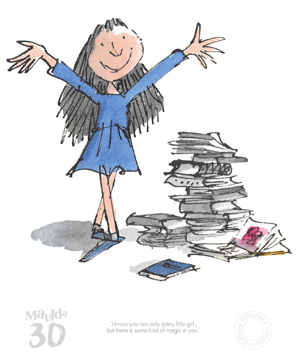 Roald-Dahl- Quentin Blake-Matilda-30th-Anniversary-Print