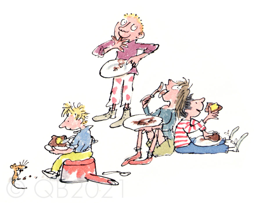 QB9104-Quentin-Blake-Chocolate-Fudge-Banana-Cake-Collectors-Edition-Print