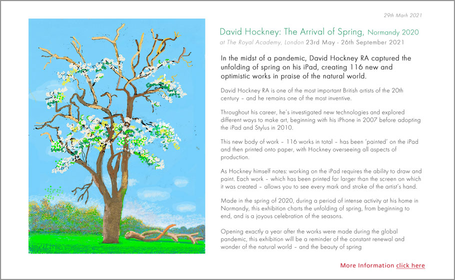 David Hockney RA Spring 2021